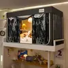 Modelo Nuevo 2026 Mosquitero Cortina Negra de Cuatro Capas para Dormitorio - Estilo Fresco y Sencillo