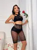 Suministro de Exportación Transfronteriza Lencería Sexy Europea y Americana, Pijamas, Monos, Ropa de Malla, Faldas Sexy Transparentes, Faldas que Cubren la Cadera W511