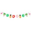 Decoração para festa de praia de verão da Amazon Hawaii La Flag Abacaxi Flamingo Flor Dora Bandeira La Flower