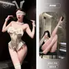 Uniforme de Coelho Menina Amiga Laranja Pijama Vermelho Sexy Body com Recortes Fácil de Abrir Sem Entrepernas Suporte de Aço ny Fantasia de Tentação