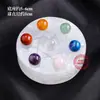 Matriz de Siete Estrellas de Amatista Natural con Base de Cristal Morado y Blanco, Disco de Piedra Cruda de Cristal, Adorno Mayorista para Mejorar la Fortuna en la Oficina en Casa