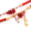 Este ano de vida bolsa de transferência aço titânio ouro rosa boca pontuda cabaça pulseira de corda vermelha este ano com pulseira de joia pulseira