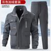 Traje de overol impermeable con forro polar otoño e invierno Shanlidadi para hombre, ropa de asalto, protección contra el frío, cálida, ropa de protección laboral, resistente al desgaste, trabajadores