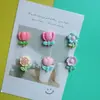 Flores de Tulipán Pequeñas Frescas Hechas a Mano DIY Pasador Casero Joyería Accesorios de Pegamento de Crema Accesorios de Resina Materiales