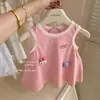 Vestido Chaleco de Dibujos Animados Nuevo de Verano 2026 para Niñas, Vestido Elegante y Lindo para Niñas Pequeñas, Vestido de Princesa a la Moda
