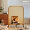 Biombos Seleccionados Cuidadosamente con Estética de la Dinastía Song para Sala de Estar y Sala de Té, Divisores de Madera Maciza Estilo Zen, Separador de Entrada Estilo Chino Frente a la Puerta, con Estantes de Almacenamiento