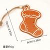 Hombre de Jengibre Transfronterizo Decoración Navideña de Madera Listado de Árbol de Navidad Rodaja de Madera Muñeco de Nieve Pieza de Madera Colgante Decoración de Madera