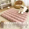 Alfombra para Piso de Mascotas de Terciopelo Burbuja Cálida, Antideslizante, Anticaídas, Esterilla para Gatos y Perros, Nido de Felpa de Color Sólido Universal para Todas las Estaciones, Esterilla para Jaula de Perros para Gatos