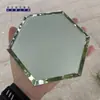 Lentes de Vidrio Mosaico, Espejos Bordados de Forma Irregular, Espejos Esmerilados, Piezas de Vidrio Triangulares, Espejos Autoadhesivos de Una Sola Pieza