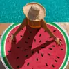 Toalla de Playa de Microfibra Grande Transfronteriza, Esterilla de Playa Redonda Estampada con Borlas, Toalla de Baño de Secado Rápido, Toalla Personalizada