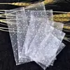 Bolsa de Embalaje para Galletas Translúcida Esmerilada con Lunares Blancos Sellada a Máquina Pastelería Copo de Nieve Galleta de Yema de Huevo Pastel de Luna Venta Directa de Fábrica