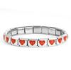 Módulo Pulsera Día de San Valentín Conejo Panda Rojo Gato Dulce Faraón Elemento Acero Inoxidable Pulsera DIY Hecha a Mano