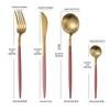 Cross-border 304 faca de aço inoxidável, garfo e pauzinhos de colher Nordic Portuguese Western Tableware terno Thicked Handle Steak Faca e Garfo