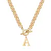 Nuevo Collar de 26 Letras de Amazon, Acero Inoxidable Personalizado, Oro al Vacío, Collar que No se Desvanece, Cadena Cubana para Novia