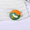 Broches Divertidos con Temática de Animales, Insignias de Metal, Accesorios para Ropa, Pines de Solapa, Patrones Geométricos Redondos, Venta al por Mayor de Fábrica