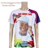 Camisa eleitoral personalizada para a Grande Competição da África, camiseta de poliéster com estampa completa, camiseta publicitária, roupa eleitoral personalizada com código europeu