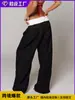 Jeans Lavados Azules de Cintura Alta Estilo Streetwear Europeo y Americano, Moda Callejera, Comercio Exterior Transfronterizo Personalizado para Mujeres Y2K
