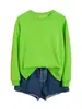 Site Independente da Amazon Pronto Feito Gola Redonda Ebay Feminina Cor Lisa Tamanho Grande Nova Sweatshirt Solta Europeia e Americana com Manga Sino