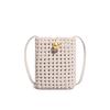Bolsa Pequena Quadrada Vertical para Celular Europeia e Americana, Bolsa da Moda Tecida à Mão, Bolsa Versátil Retrô Simples de Ombro Transversal