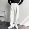Pantalones Blancos de Alta Calidad para Hombre Verano Nueva Moda Dipper Holgados Pierna Ancha Estilo Coreano Casual Rectos