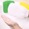 Toalla de baño de color simple, guantes de baño de doble cara esmerilados, guantes de baño exfoliantes para lavar y descontaminar la espalda.