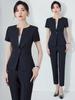 Traje profesional de manga corta traje de mujer moda de verano salón de belleza overol centro de salud de alta gama herramientas para recepción de hotel