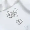 Accesorios de gancho para la oreja de acero de titanio que no se decoloran acero inoxidable simple clásico gancho para la oreja hecho a mano aretes DIY material para aretes de mano