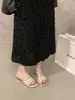 Sandalias de Malla con Encaje para Mujer Chuyuji, Slip-On para Uso en Exteriores, Sandalias de Verano 2026 Estilo Francés para Combinar con Faldas