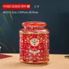 Latas de Té Rectas de Color Esmaltado Jingdezhen Cerámica Sellada Retro de Lujo Ligero Estilo Chino Nuevo Decoración del Hogar
