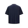 Yidao Vintage 2026 Verano Nuevo Estilo Americano Moderno Diseño Color-Block Redondo Cuello Holgado Casual Versátil Manga Corta