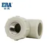 Colección de Accesorios para Tuberías de Agua Caliente y Fría PPR: Codo Roscado Interno, Tes, Conexión Reductora, Conector Recto, Codo de Puente