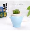 Vaso de flores pequeno criativo suculento com esmalte de fluxo, respirável, para polegar, vaso de flores pequeno, simples e fresco, com mudança de forno, vaso de flores de cerâmica para plantas suculentas coloridas