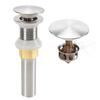 Fabricante Transfronteiriço Bacia de Vidro Banhada a Cobre e Ouro Sem Furos Dreno de Rebote Grande Bacia Cerâmica Dreno de Rebote com Tampa Flip-Up com Furos