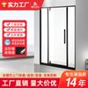 Jinkangxing simple plateado brillante una línea fábrica dos sólidos uno activo cabina de ducha acero inoxidable 304 puerta de ducha integrada