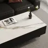 Mesa de centro de pizarra imitación mármol, tapete para mesa, impermeable y a prueba de aceite, de alta gama, lujo ligero, protección para la encimera del televisor de la sala de estar