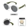 2026 Nuevo Estilo Gafas de Sol para Niños Plegables Protección UV Polarizadas Montura Redonda Infantil KR633