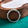 Anillo de Moissanita para Mujer, Anillo de Estilo Nuevo Simple y Moderno, Anillo de Plata de Ley S925, Joyería, Venta al por Mayor Fuente de Transmisión en Vivo