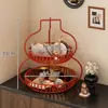 Bandeja para guardar llaves de entrada, decoración de sala de estar de lujo ligero de alta gama, regalo de inauguración de casa, estante organizador de entrada