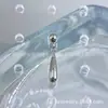 Brincos de Pingente Redondo de Titânio Astmf-136 Gota d'Água G23 Titânio Rosca Interna Studs de Lábio Joias para Piercing