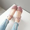 Sandalias para Mujer 2026 Verano Nuevo Estilo Zapatos Planos de Punta Cerrada y Tacón Medio para Estudiantes y Chicas Jóvenes Versátiles Zapatos Suaves de Hada
