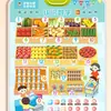 Cartaz de Parede de Áudio para Educação Infantil para Crianças Pequenas, Adesivos de Parede Sonoros de Aprendizagem Cognitiva de Iluminação Educacional para Bebês e Crianças Pequenas, Dispositivo de Leitura por Pontos