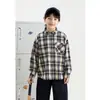 Camisa de Manga Larga Versátil a Cuadros para Niño Grande WuliBuYi 2026 Otoño Nueva Camisa Transpirable Suave para Niños Moderna