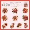 Moyuan & Dream Dance Serie Floral Dream Paquete de Pegatinas PET con Lámina Dorada 20 Pegatinas de Tamaño Grande para Decoración de Diario
