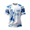 Estación Independiente 2025 Impresión 3D Digital Aniversario 250 de EE. UU. Manga Corta Cuello Redondo Casual Cómodo Ajuste Holgado Camiseta