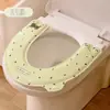 Almofada de assento de vaso sanitário em EVA para uso doméstico, universal para banheiros, não suja as mãos, à prova d'água, resistente à sujeira, design de desenho animado, assento de vaso sanitário em forma de U espessado