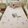 Lençol de Cama Ajustável 100% Algodão para Dormitório Peça Única 90X200 Capa de Colchão Específica para Dormitório Conjunto de Lençóis de Cama de Algodão Puro Conjunto de Três Peças