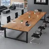Mesa de conferencias, mesa larga, escritorio de oficina simple moderno de alta gama, mesa larga y sillas para discusiones, banco de trabajo para sala de conferencias, mesa de capacitación