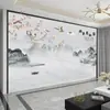 Nuevo paisaje chino hogar y mural flores y pájaros concepto artístico sala de estar atmosférica fondo de TV papel tapiz papel tapiz 8D Tela de pared tela de pared