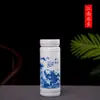 Taza Recta de Cerámica Jingdezhen Azul y Blanco Termo de Viaje Práctico Taza de Regalo Empresarial logo Venta Directa de Fábrica