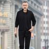 Traje de ropa deportiva para personas de mediana edad y mayores de primavera y otoño para hombre de talla grande para correr, sudadera casual de dos piezas imprimible para papá